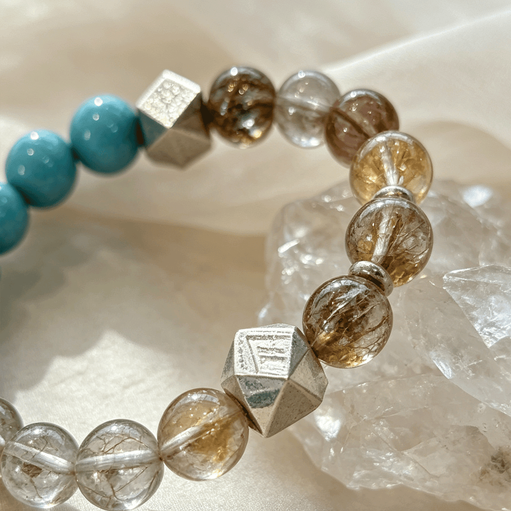 Amazonite Super Seven Bracelet | Meteorite Crystal Talisman – YUNTHIA - YUNTHIA