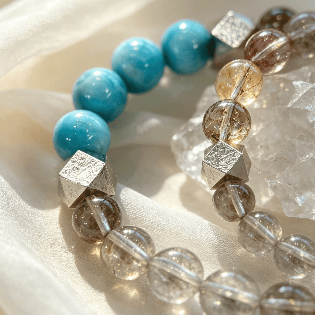 Amazonite Super Seven Bracelet | Meteorite Crystal Talisman – YUNTHIA - YUNTHIA