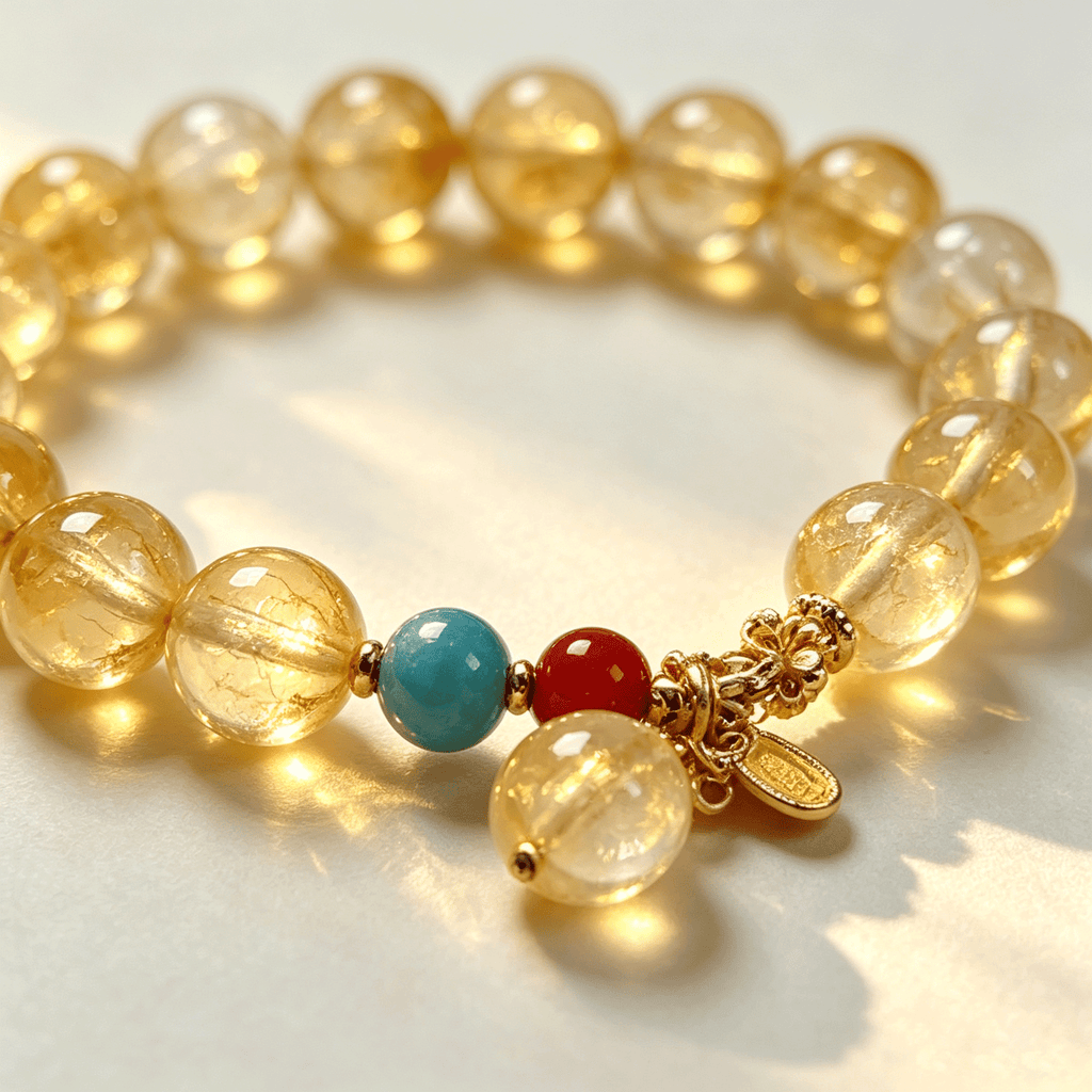 Citrine Crystal Bracelet for Prosperity: Attract Abundance and Success - YUNTHIA