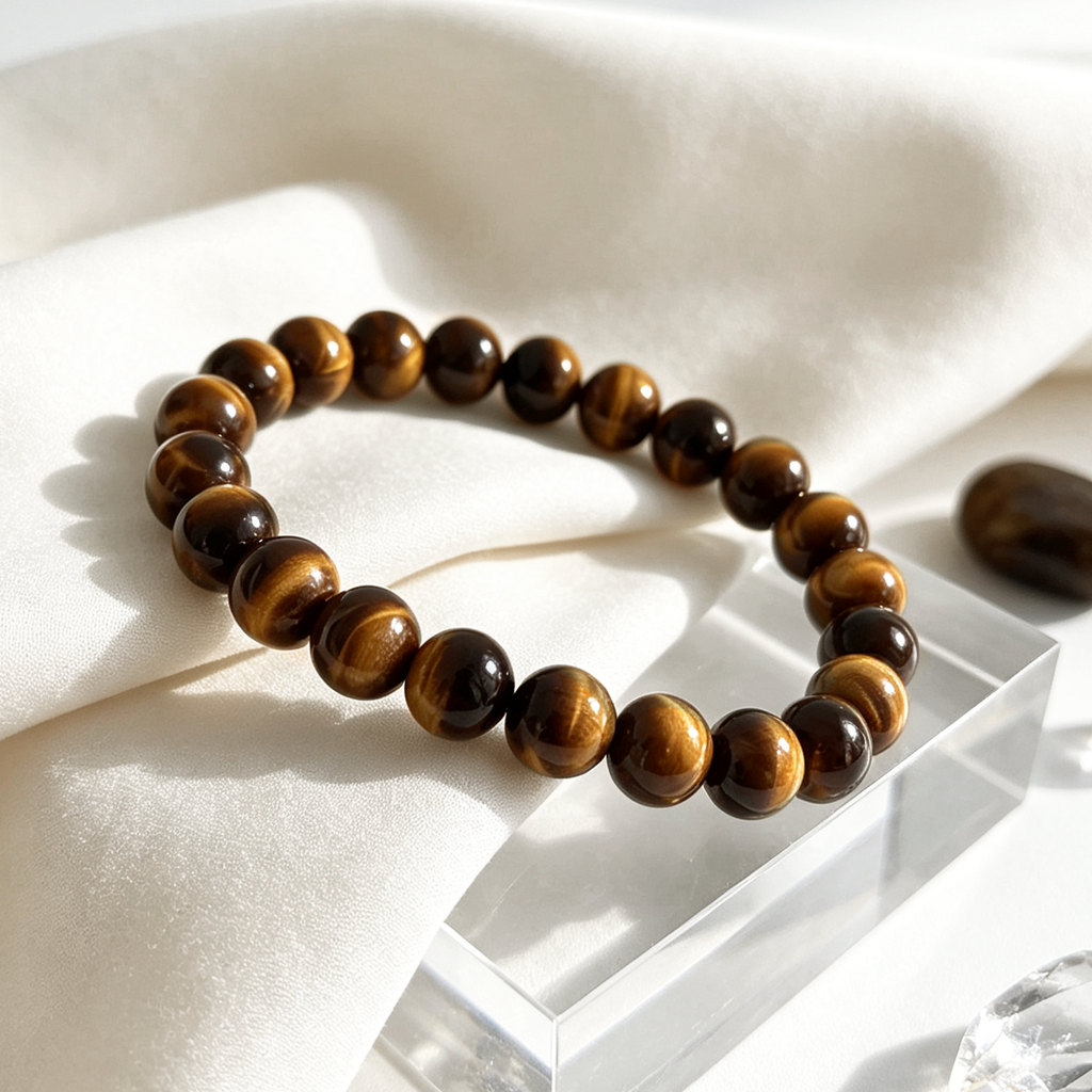 Tiger's Eye Crystal Bracelet   Courage & Wealth Grounding Bracelet