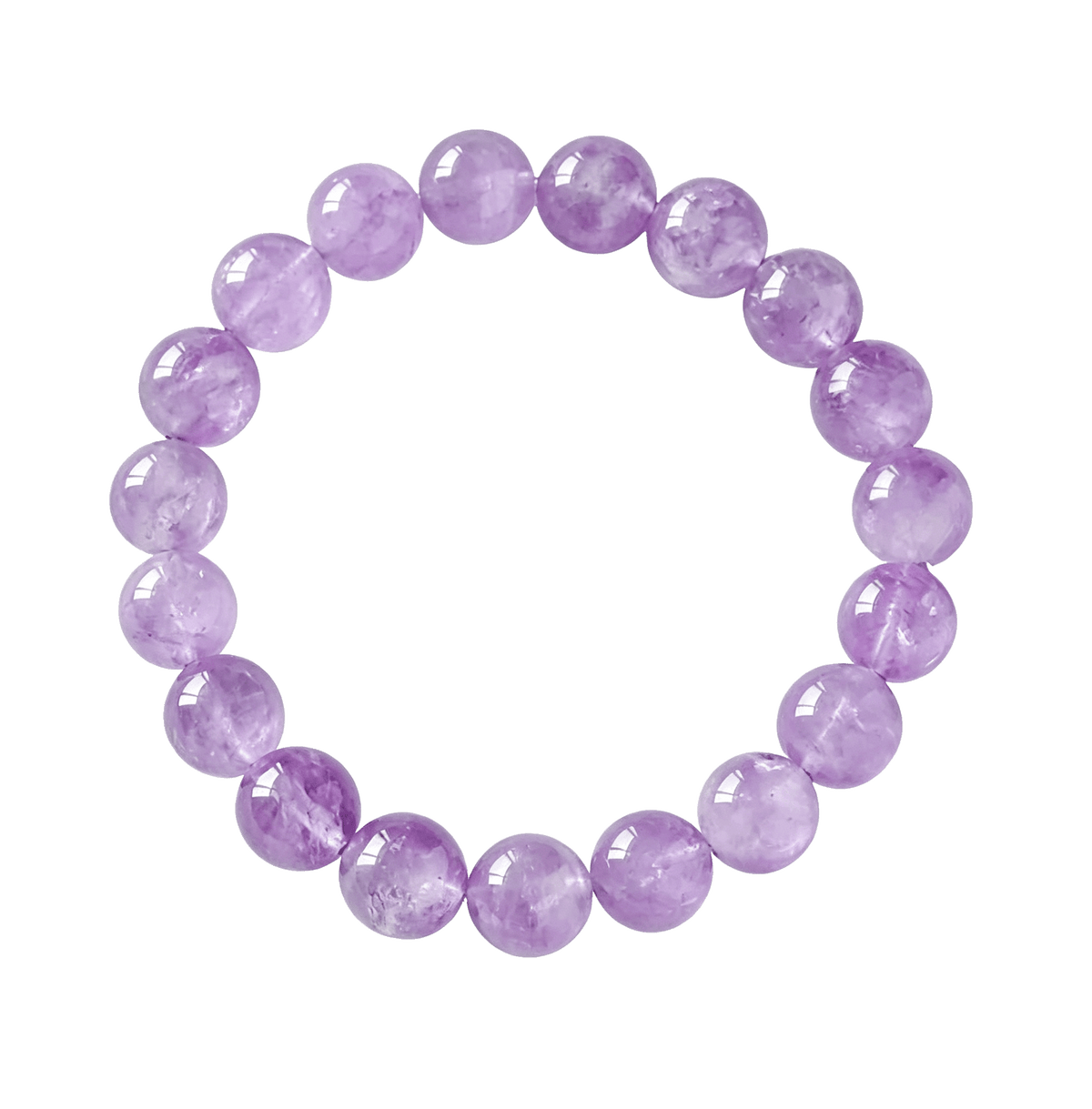 Amethyst Crystal Bracelet  Calming Third Eye Energy Bracelet