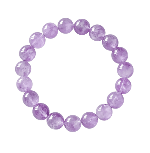Amethyst Crystal Bracelet  Calming Third Eye Energy Bracelet