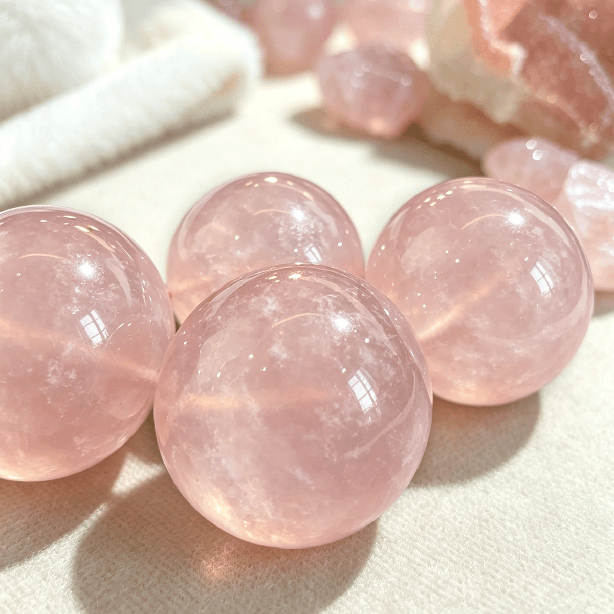 Rose Quartz Bracelet   Natural Pink Heart Chakra Crystal Bracelet