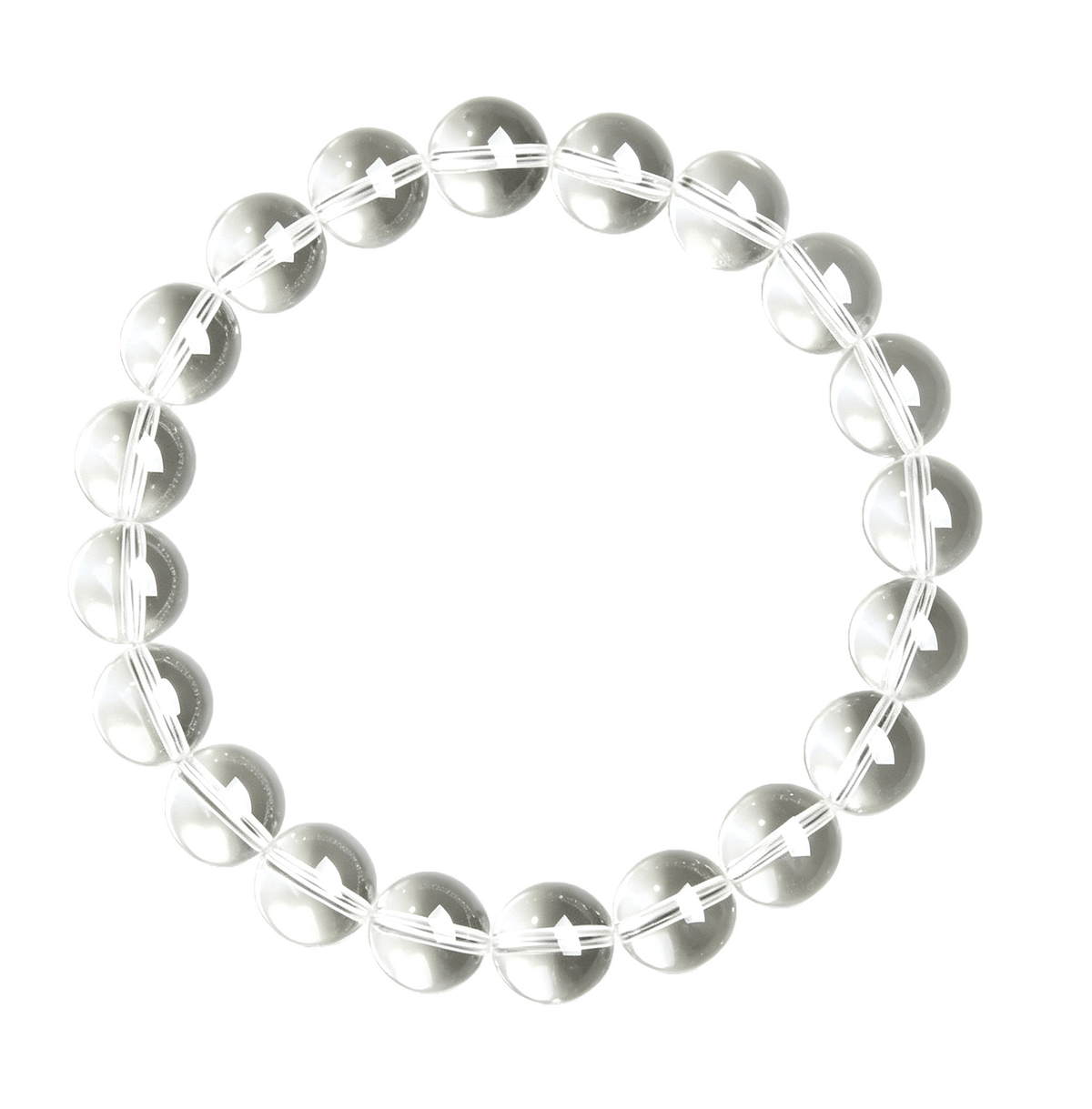 Natural Clear Quartz Bracelet | 8–10mm Handmade Stretch Bead Bracelet | YUNTHIA