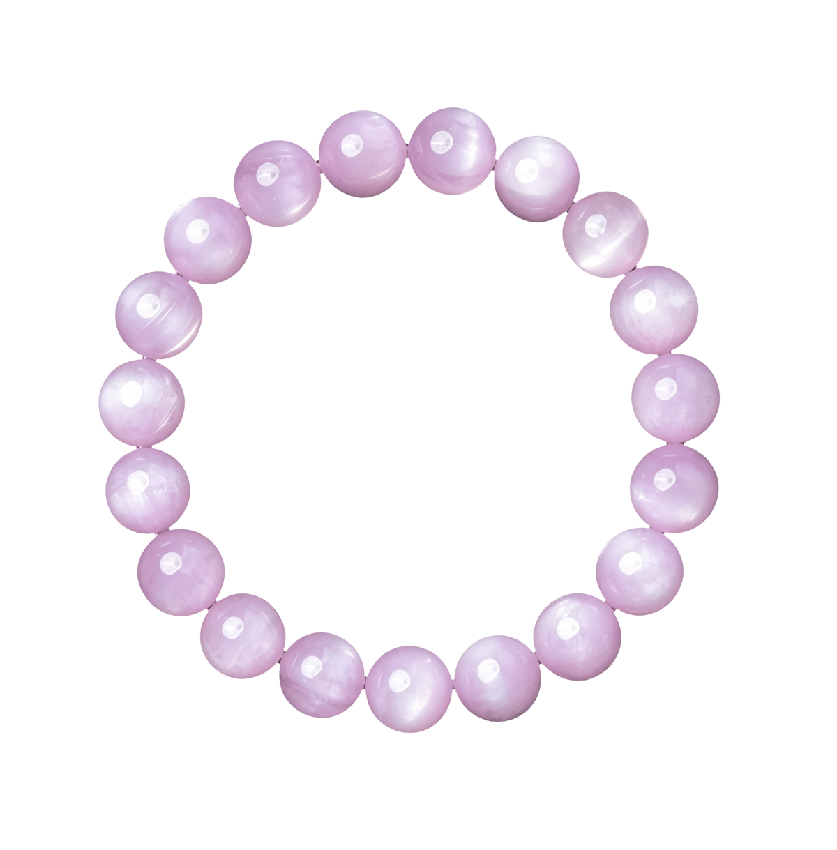 Natural Kunzite Crystal Bracelet Lavender Purple Healing Stone