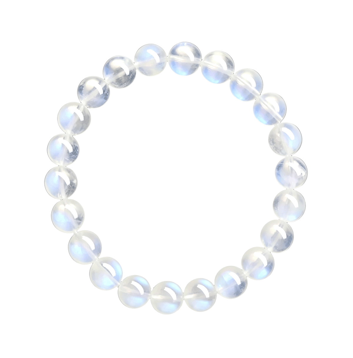 Natural Blue Flash Moonstone Bracelet &nbsp;White Moonstone Healing Crystal Bracelet