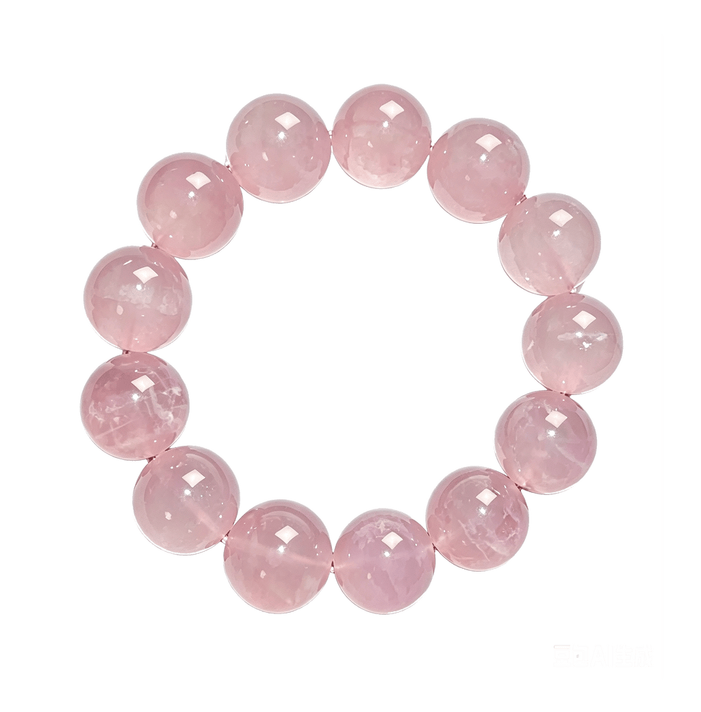 Rose Quartz Bracelet   Natural Pink Heart Chakra Crystal Bracelet