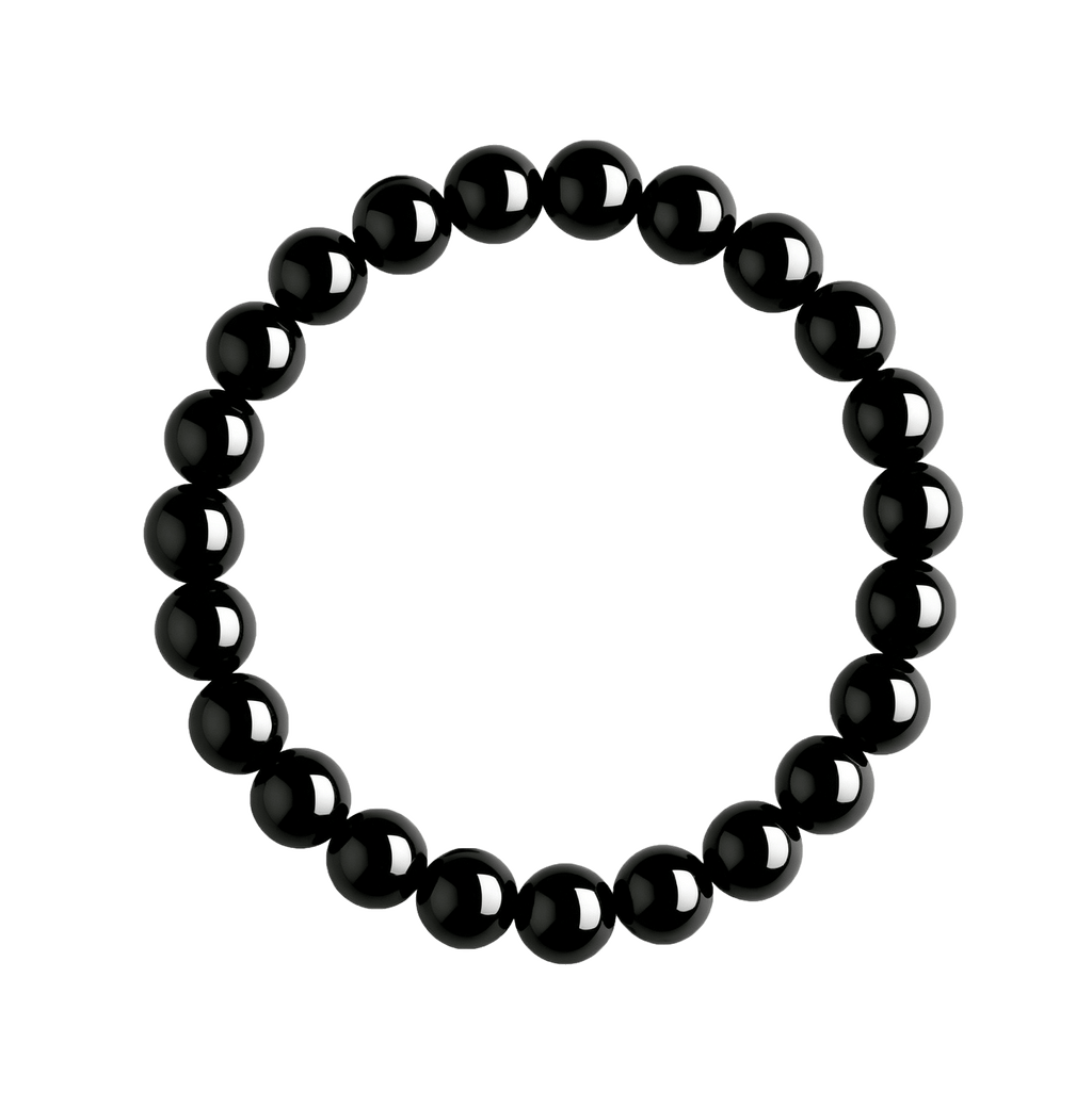 Black Onyx Round Bead Bracelet Ground your energy & ward off negativity