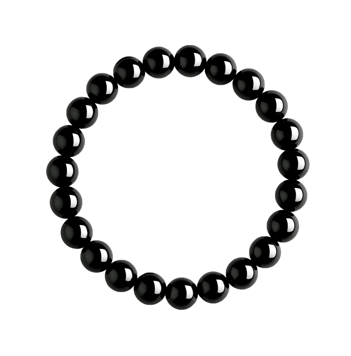 Black Onyx Round Bead Bracelet Ground your energy & ward off negativity